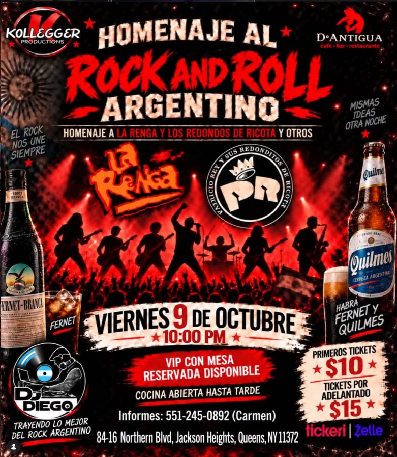 Flyer de Homenaje al Rock&Roll Argentino La Renga, Los Redondos y Mas